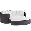 Modway Convene Outdoor Patio Daybed, Espresso White EEI-2176-EXP-WHI